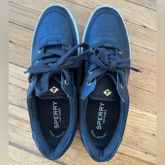 Sperry Women’s Leather Freeport Sneakers Black | Size 7 - Picture 6 of 6